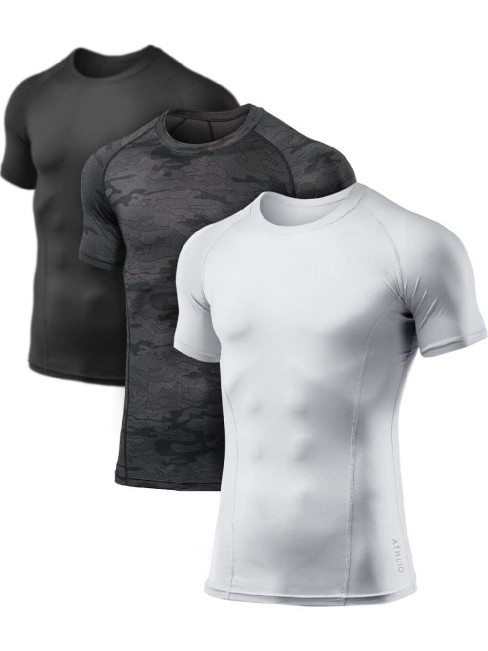 Men's Cool Dry Compression Short Sleeve Athletic Workout Shirt - Sports
